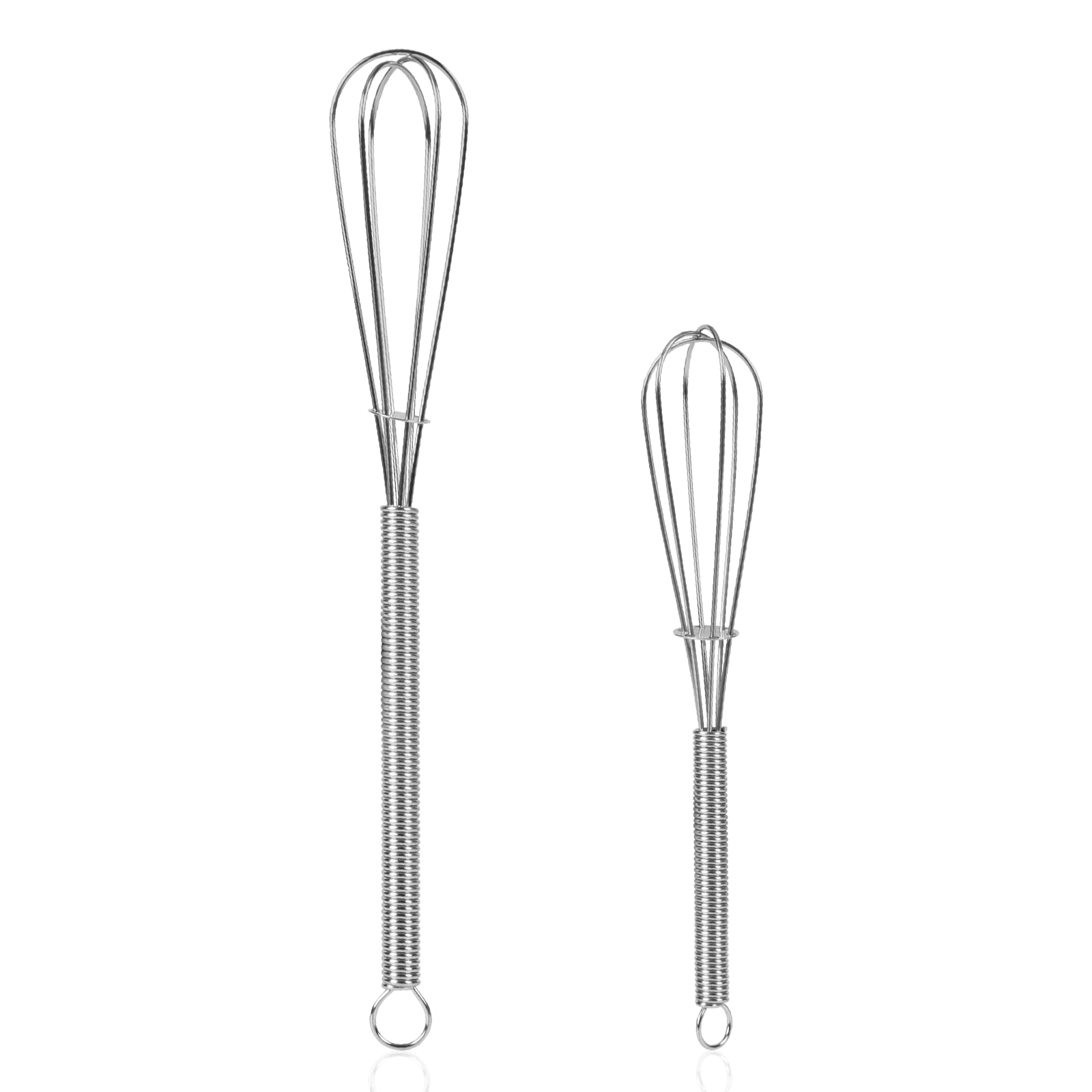 NileHome Stainless Steel Whisk Set 8" 10" 12" Kitchen Whisk Balloon Whisk Kitchen Wisk Wire Whisks for Cooking, Whisking, Blending, Beating, Stirring-3 Pack…