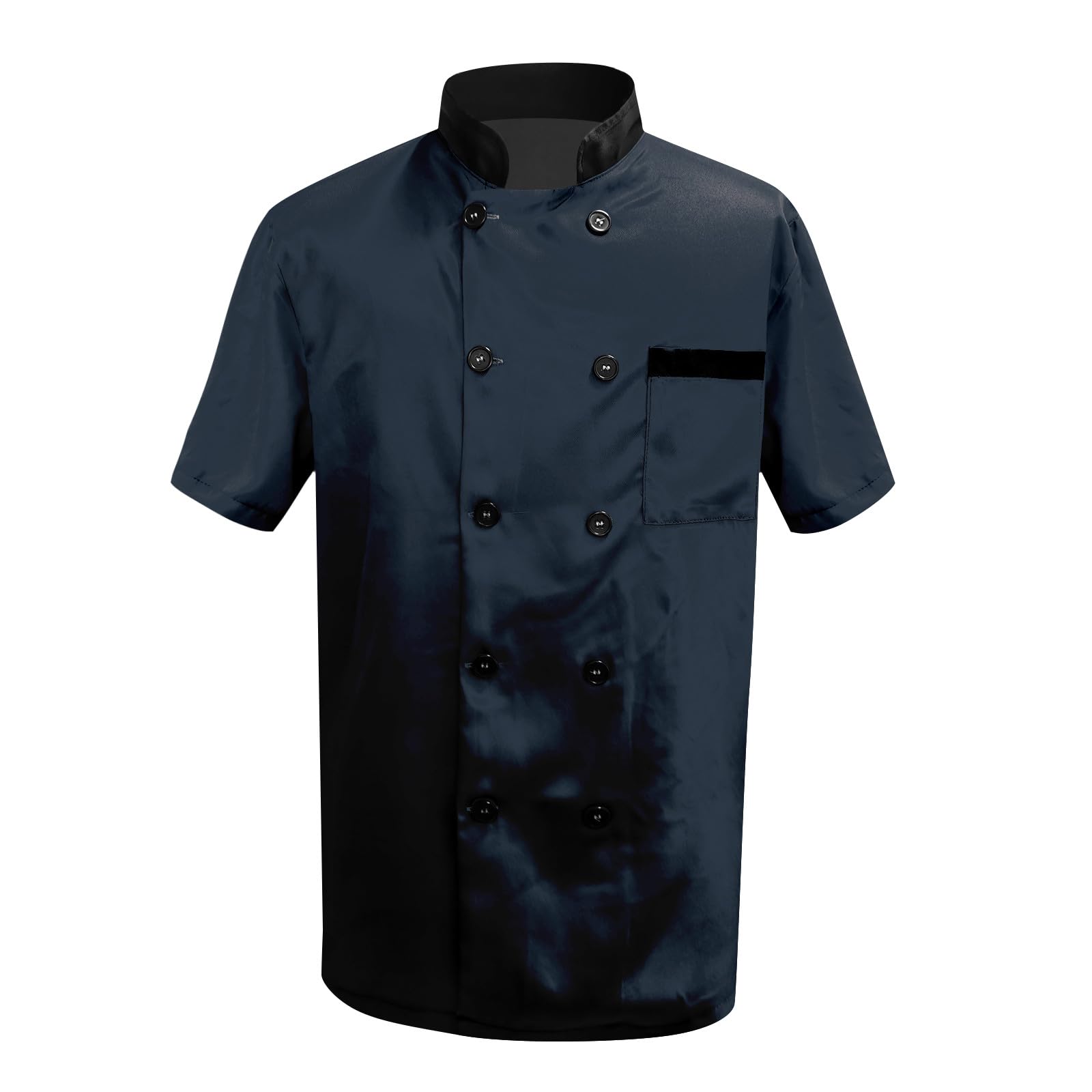 Unisex Chef Work Shirts Jacket Hotel Uniform Comfortable Button Closure Kitchen Restaurant Short Sleeve Breathable Coat