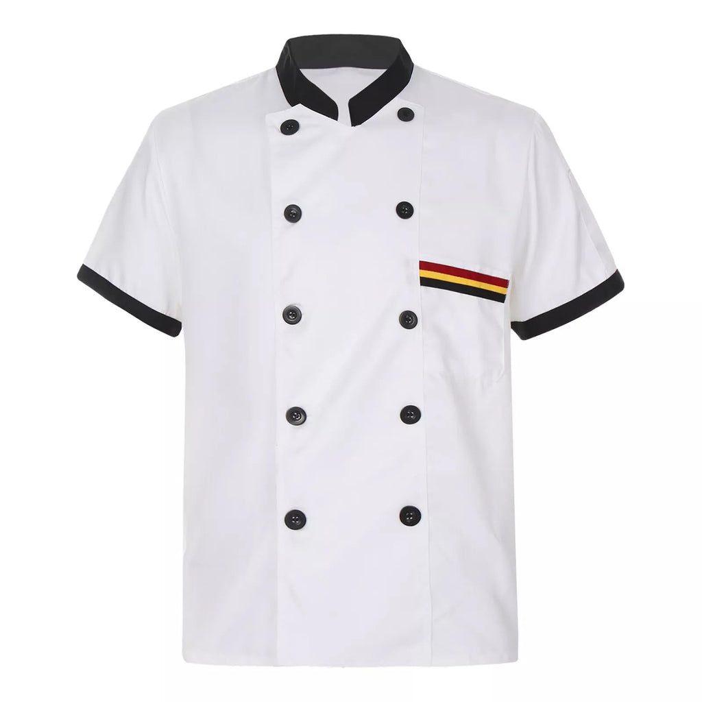 Unisex Chef Coat Short Sleeve,Chef Coat Men/Women Comfortable Button Closure - Kitchen,Restaurant,Hotel Uniform