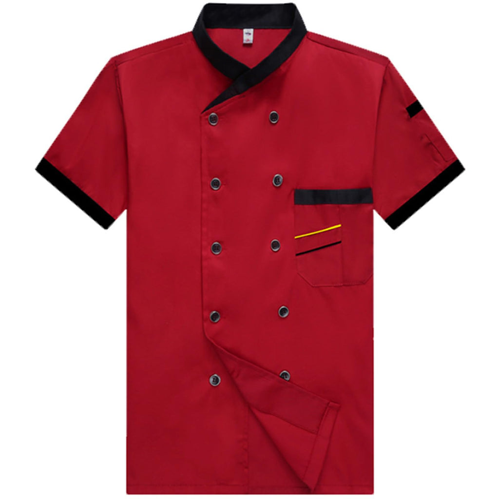 Unisex Chef Coat Short Sleeve,Chef Coat Men/Women Comfortable Button Closure - Kitchen,Restaurant,Hotel Uniform