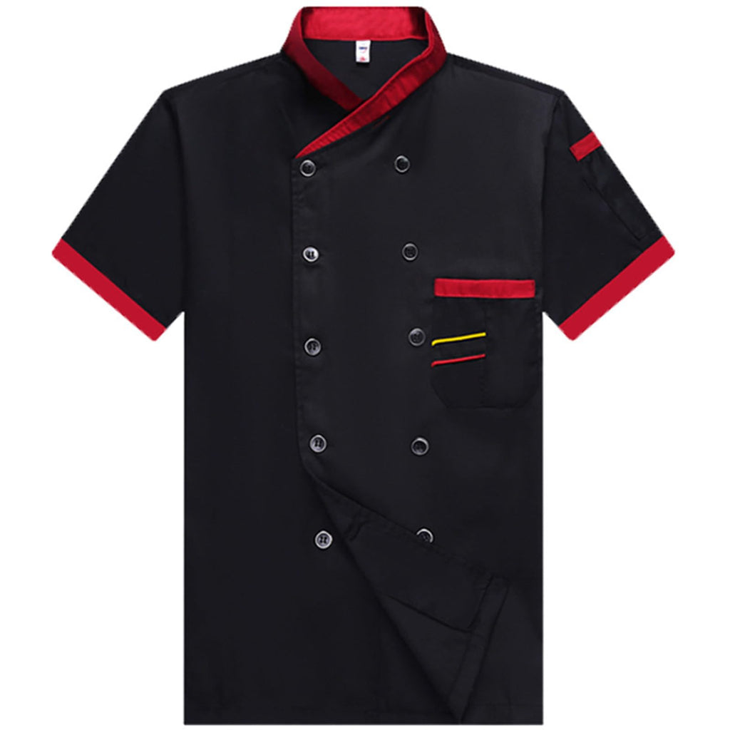 Unisex Chef Coat Short Sleeve,Chef Coat Men/Women Comfortable Button Closure - Kitchen,Restaurant,Hotel Uniform