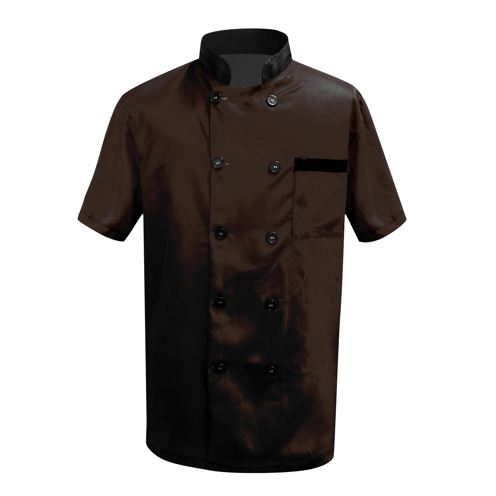 Unisex Chef Work Shirts Jacket Hotel Uniform Comfortable Button Closure Kitchen Restaurant Short Sleeve Breathable Coat