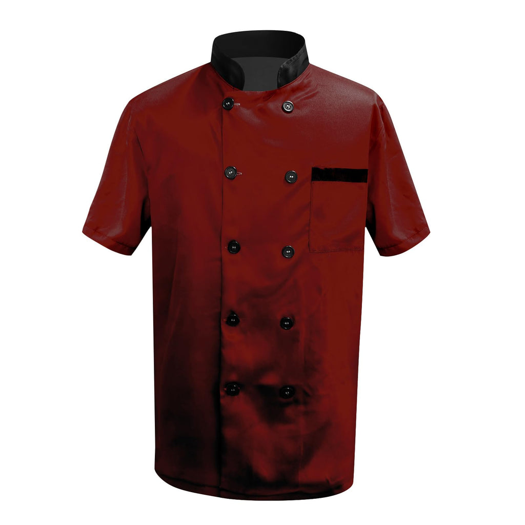 Unisex Chef Work Shirts Jacket Hotel Uniform Comfortable Button Closure Kitchen Restaurant Short Sleeve Breathable Coat