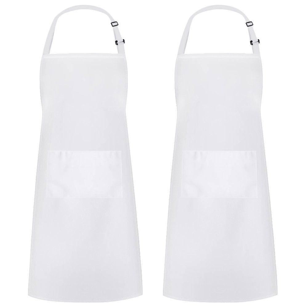 Syntus Adjustable Bib Apron with 2 Pockets Cooking Kitchen Aprons for Women Men Chef