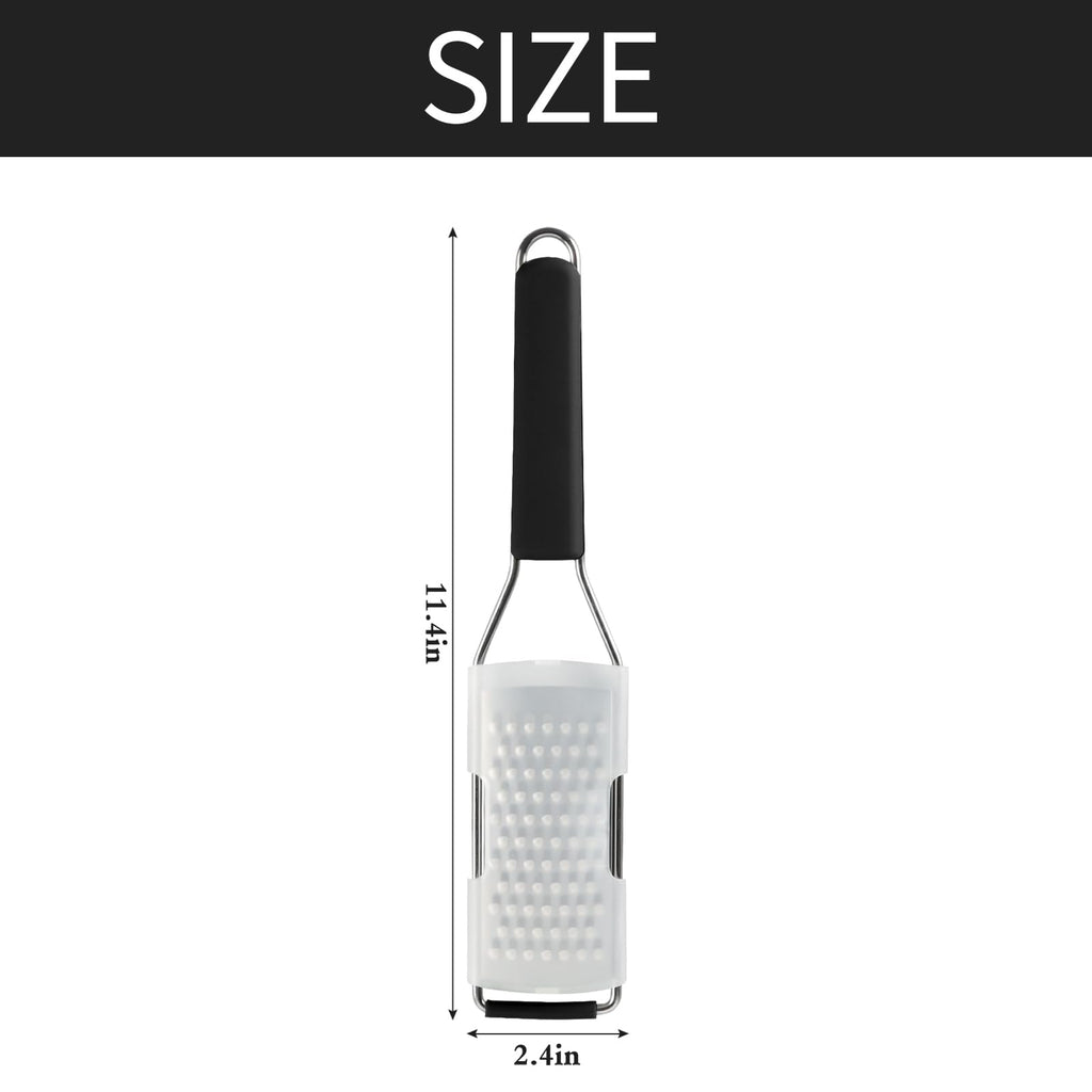 Cambom Lemon Zester Grater Three-piece Suit - Heavy Duty Kitchen Tool for Parmesan Cheese, Ginger, Garlic, Nutmeg, Chocolate, Vegetables，Fruits，Stainless Steel Grater Dishwasher Safe Black