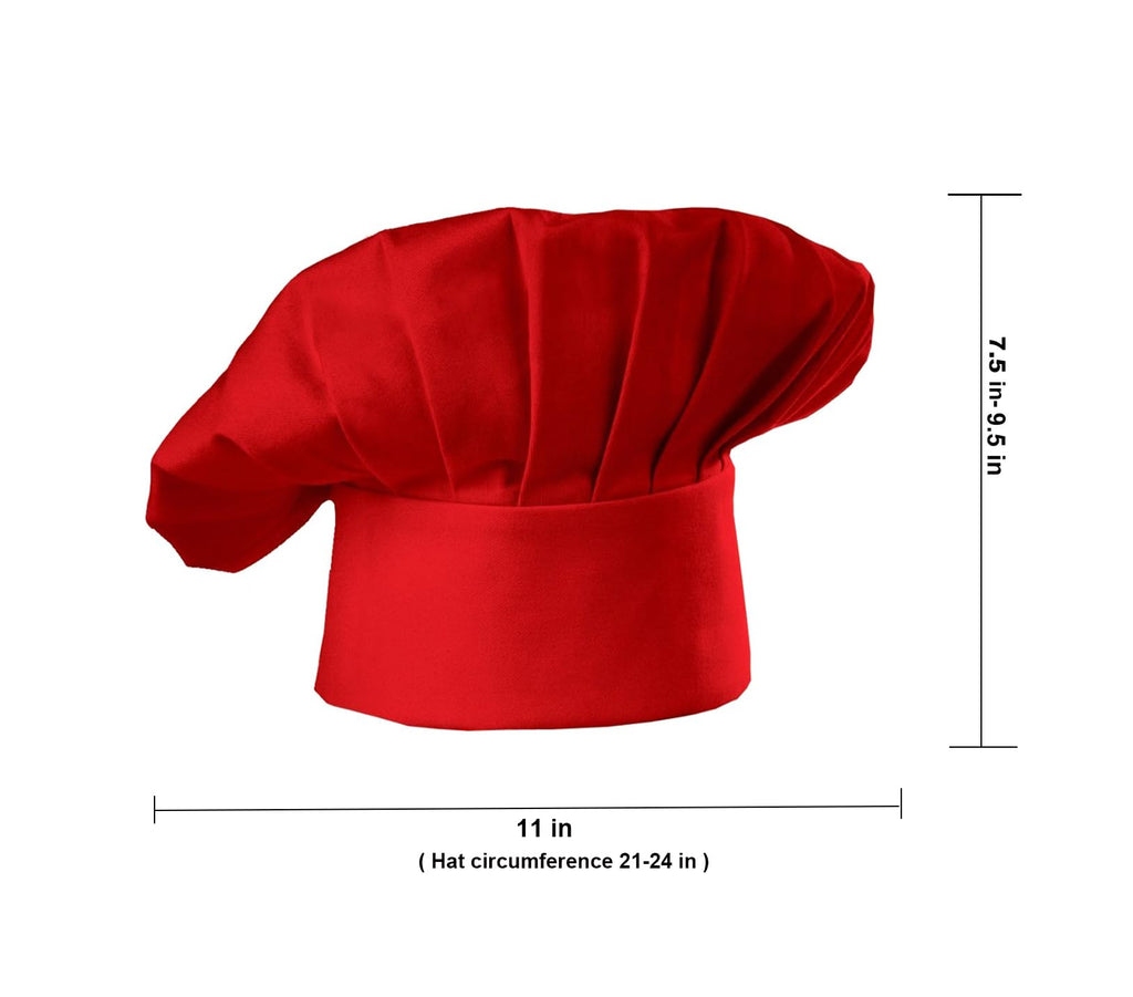 Hyzrz Chef Hat Adult Adjustable Elastic Baker Kitchen Cooking Chef Cap
