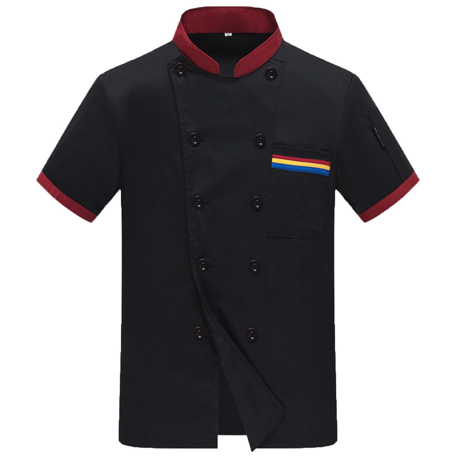 Unisex Chef Coat Short Sleeve,Chef Coat Men/Women Comfortable Button Closure - Kitchen,Restaurant,Hotel Uniform