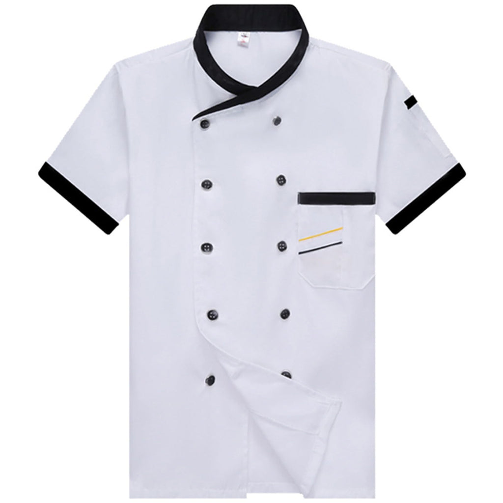 Unisex Chef Coat Short Sleeve,Chef Coat Men/Women Comfortable Button Closure - Kitchen,Restaurant,Hotel Uniform