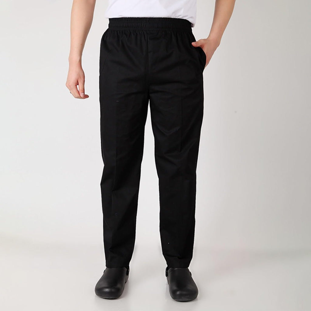 Chef Pants Unisex - Baggy Elastic Waist Cook Bottoms Restaurant Kitchen Service Work Uniform Pantalones de Cocina