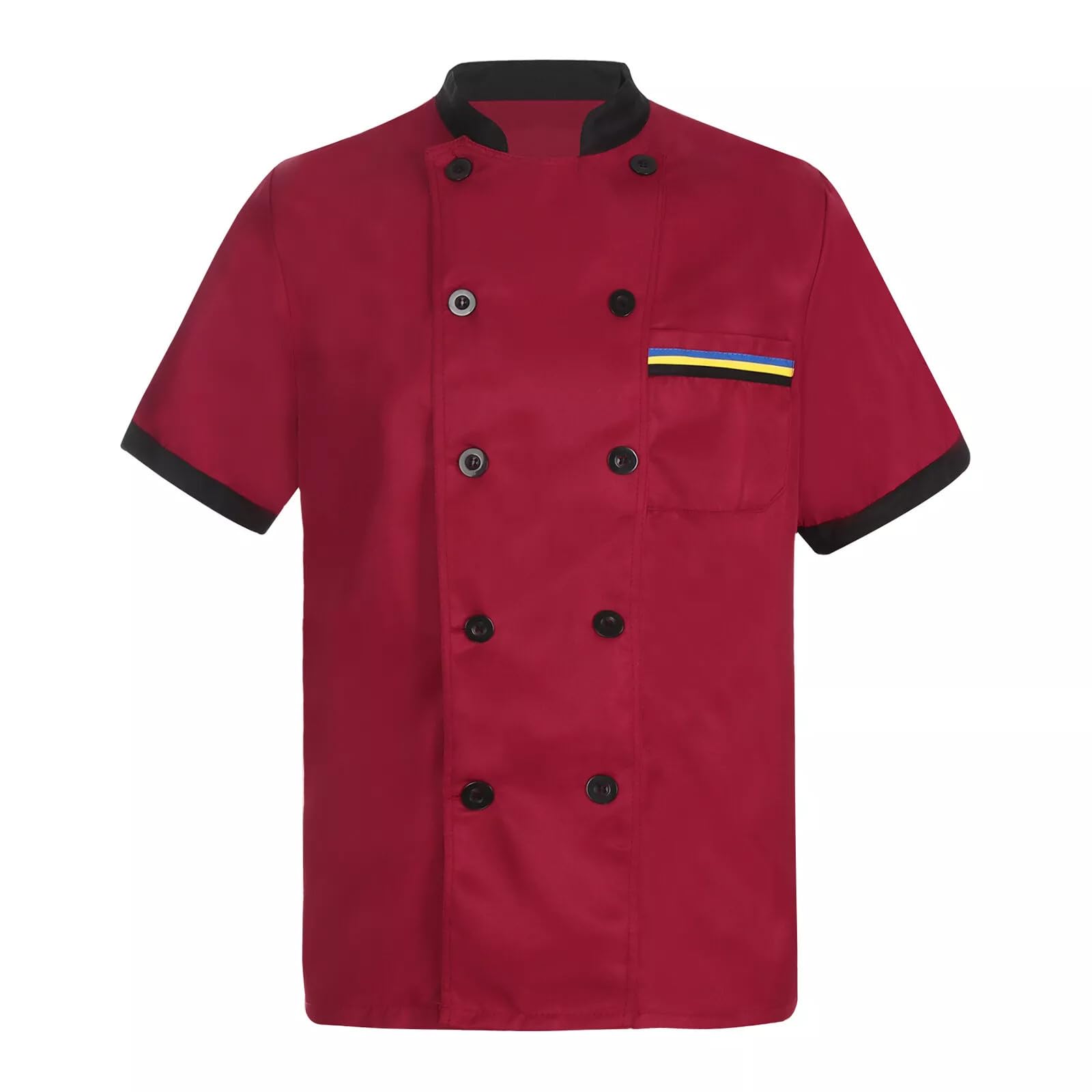 Unisex Chef Coat Short Sleeve,Chef Coat Men/Women Comfortable Button Closure - Kitchen,Restaurant,Hotel Uniform
