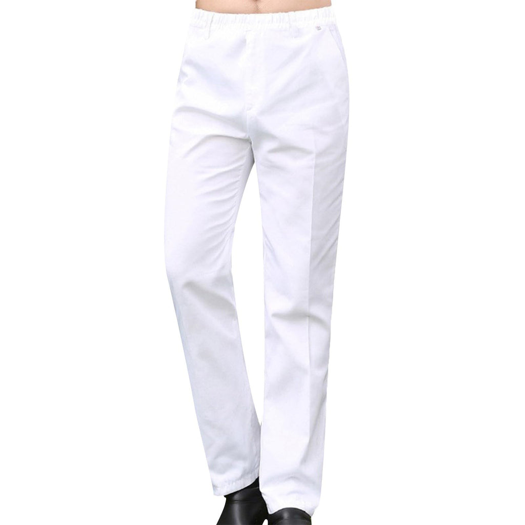 Chef Pants Unisex - Baggy Elastic Waist Cook Bottoms Restaurant Kitchen Service Work Uniform Pantalones de Cocina