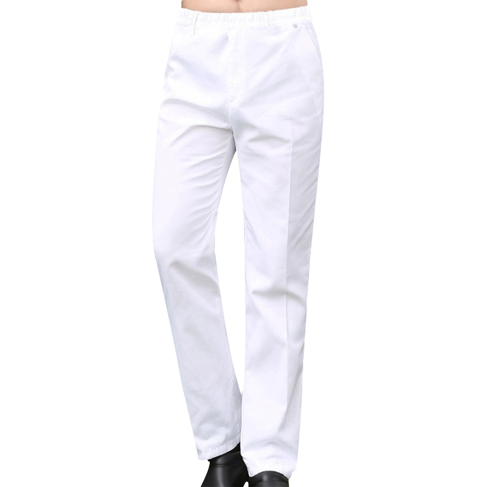 Chef Pants Unisex - Baggy Elastic Waist Cook Bottoms Restaurant Kitchen Service Work Uniform Pantalones de Cocina