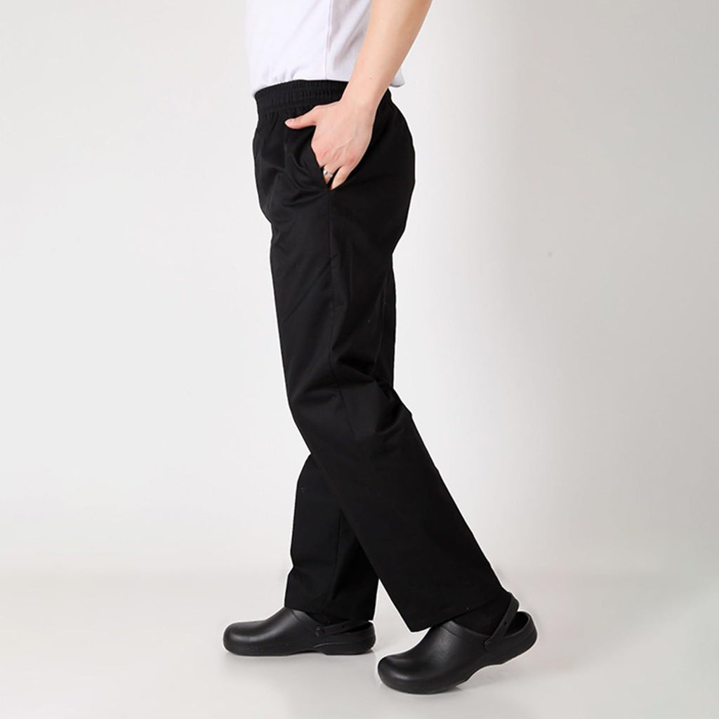 Chef Pants Unisex - Baggy Elastic Waist Cook Bottoms Restaurant Kitchen Service Work Uniform Pantalones de Cocina