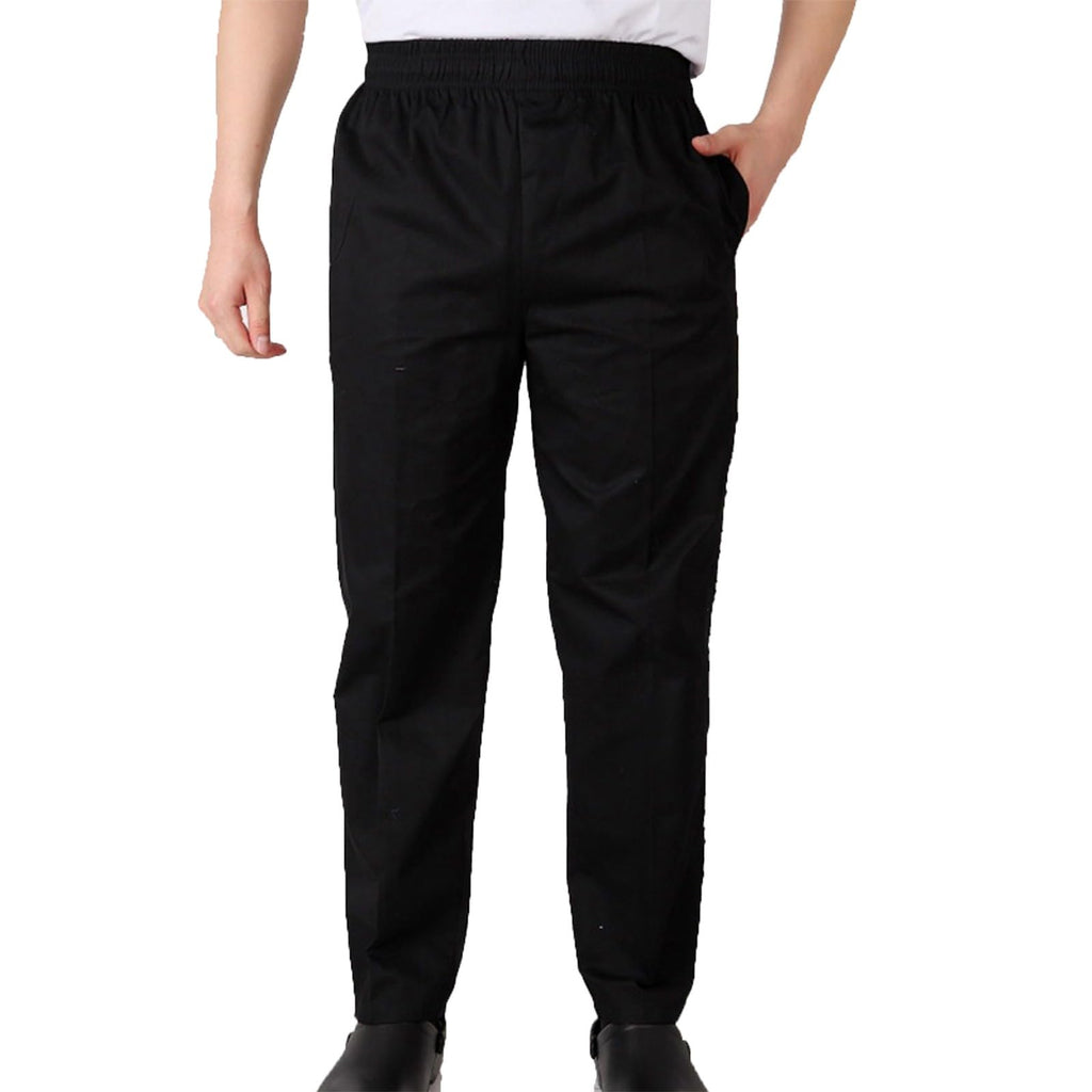 Chef Pants Unisex - Baggy Elastic Waist Cook Bottoms Restaurant Kitchen Service Work Uniform Pantalones de Cocina