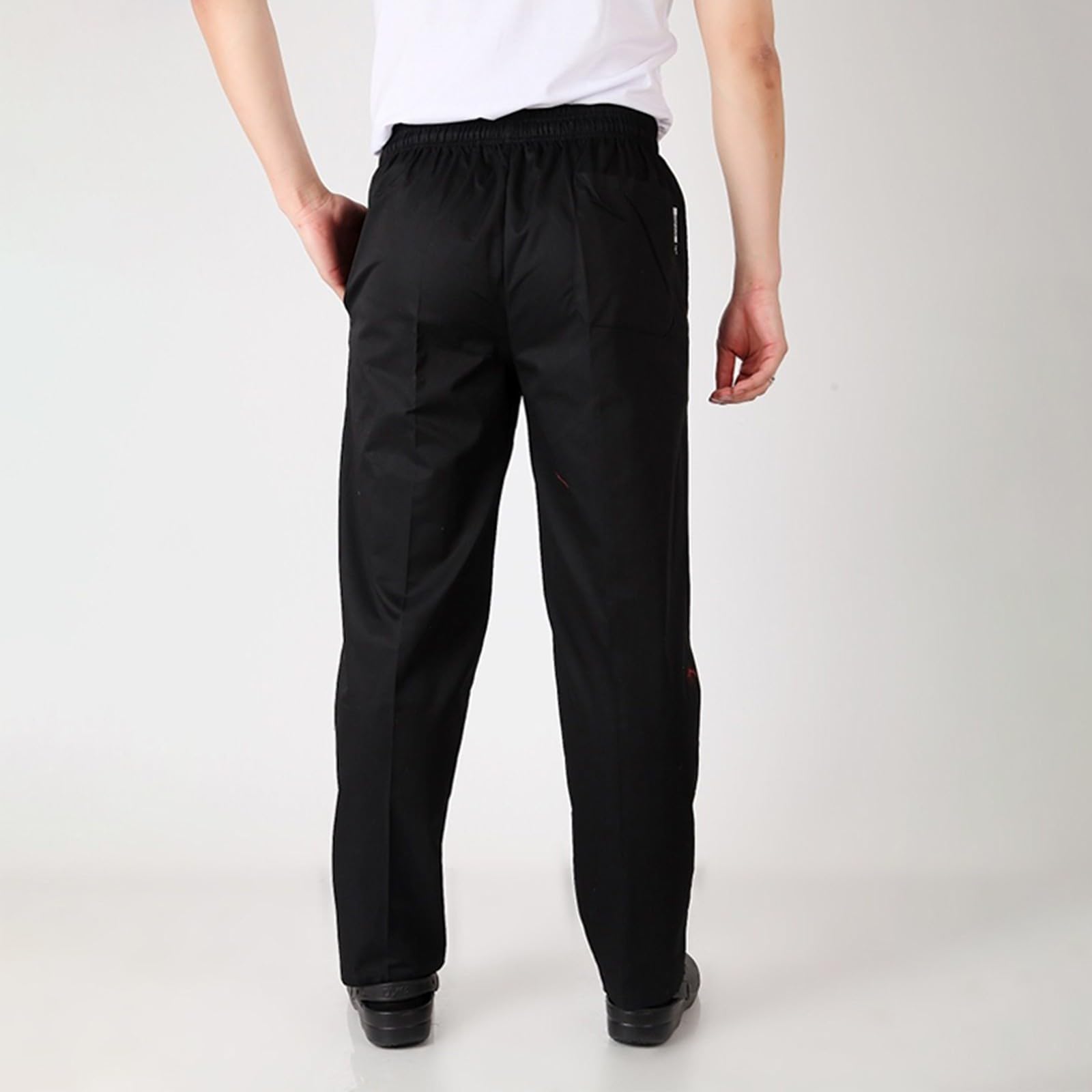 Chef Pants Unisex - Baggy Elastic Waist Cook Bottoms Restaurant Kitchen Service Work Uniform Pantalones de Cocina