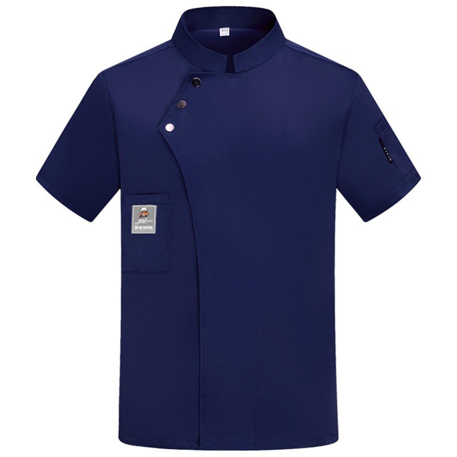 Unisex Chef Coat Short Sleeve,Chef Coat Men/Women Comfortable Button Closure - Kitchen,Restaurant,Hotel Uniform