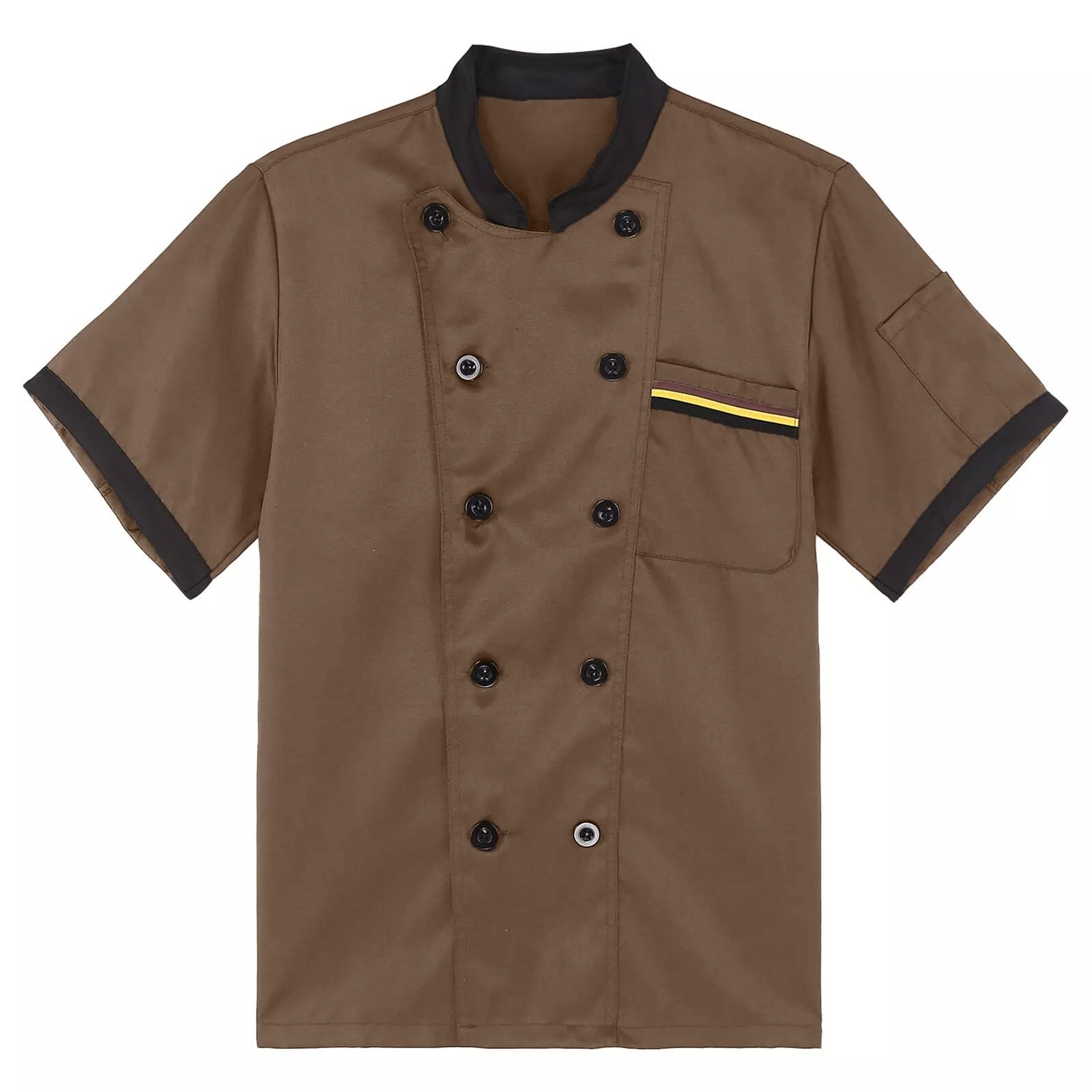 Unisex Chef Coat Short Sleeve,Chef Coat Men/Women Comfortable Button Closure - Kitchen,Restaurant,Hotel Uniform