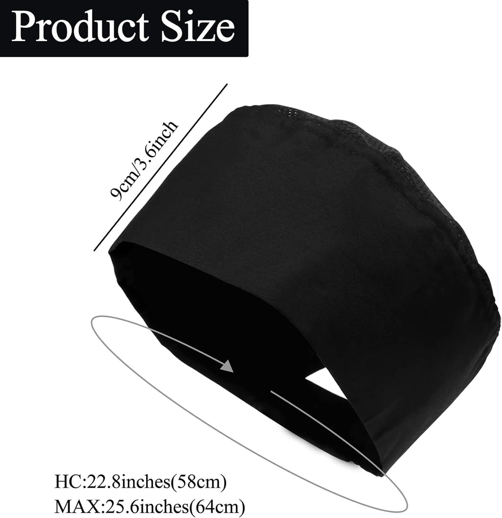 4 Pcs Unisex Chef Hats Adjustable Kitchen Cooking Caps with Breathable Mesh Top