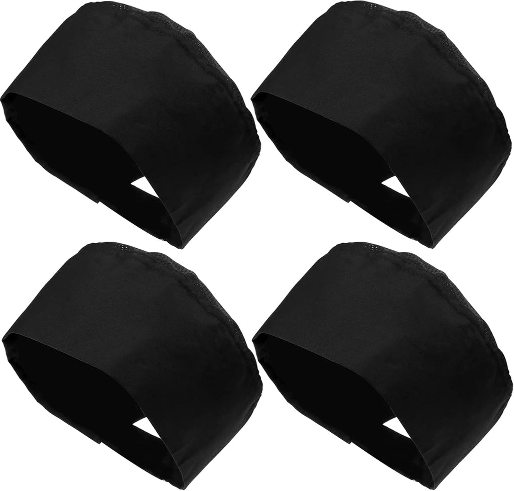 4 Pcs Unisex Chef Hats Adjustable Kitchen Cooking Caps with Breathable Mesh Top