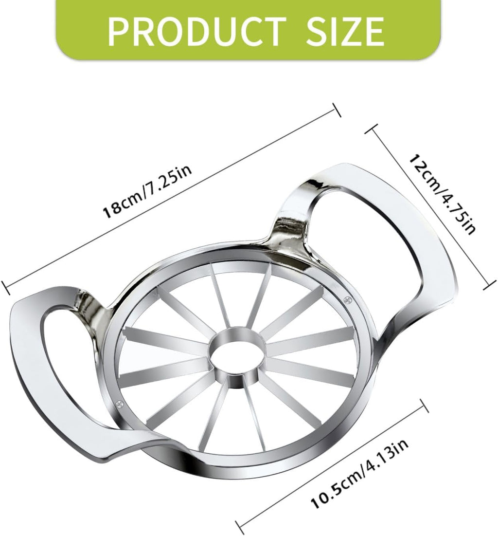 LIIGEMI Apple Slicer,12-Blade Extra Large Apple Corer, Heavy Duty Stainless Steel Apple Cutter and Divider，Easy to Use, Time-Saving.