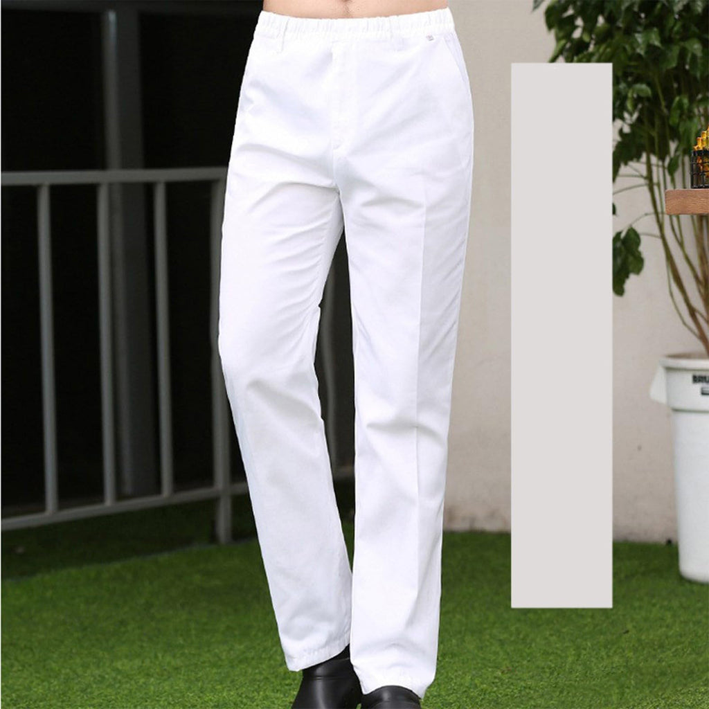 Chef Pants Unisex - Baggy Elastic Waist Cook Bottoms Restaurant Kitchen Service Work Uniform Pantalones de Cocina