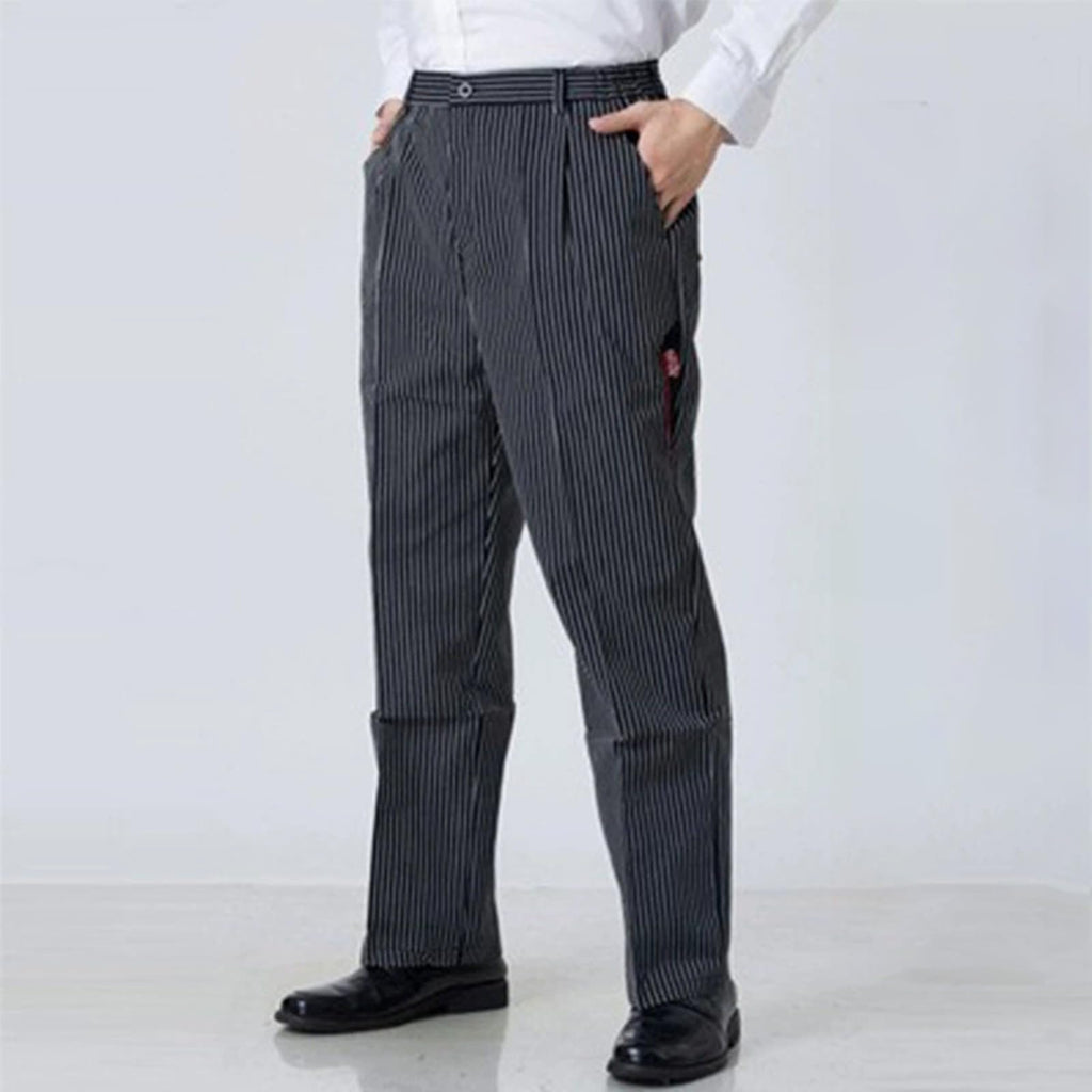 Chef Pants Unisex - Baggy Elastic Waist Cook Bottoms Restaurant Kitchen Service Work Uniform Pantalones de Cocina