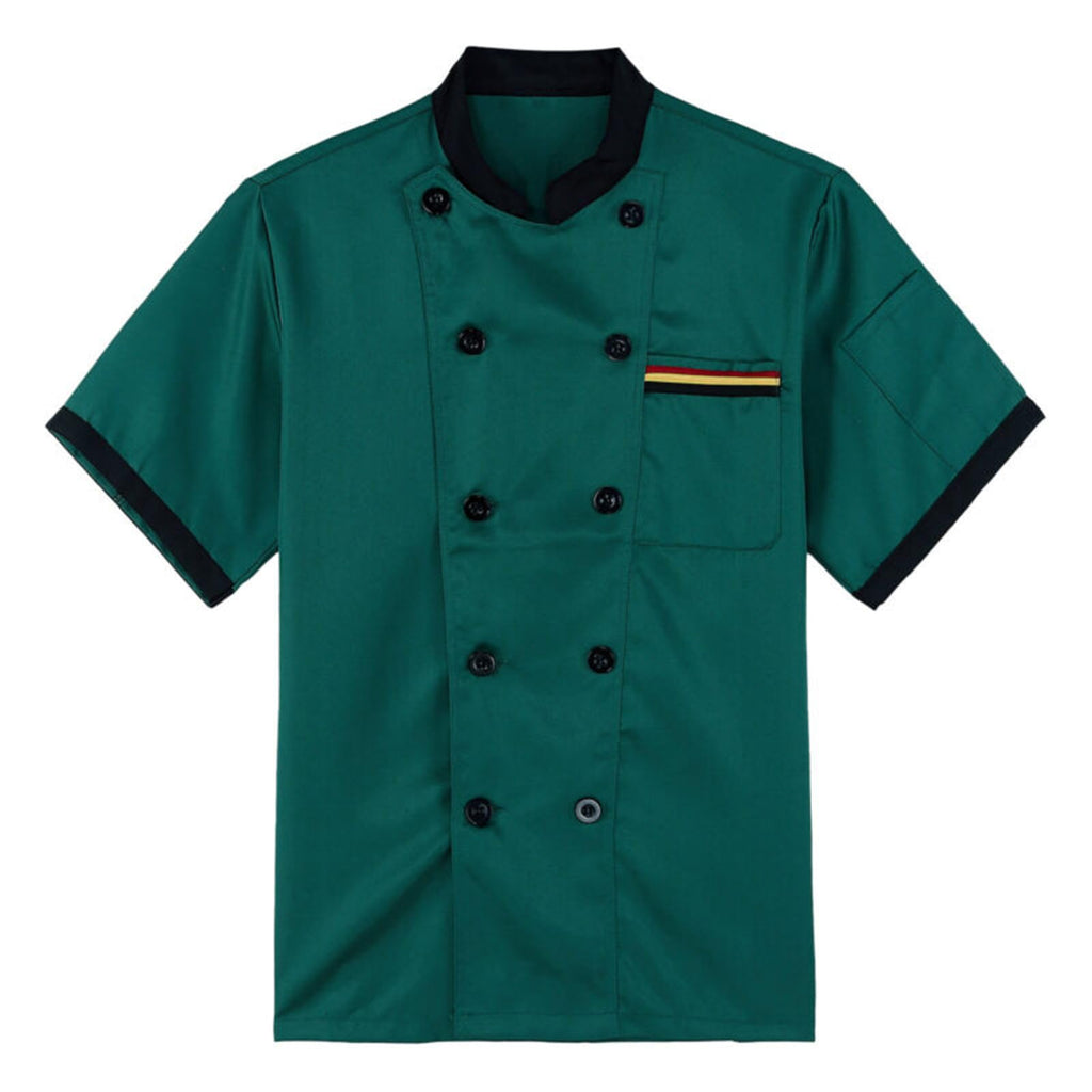 Unisex Chef Coat Short Sleeve,Chef Coat Men/Women Comfortable Button Closure - Kitchen,Restaurant,Hotel Uniform