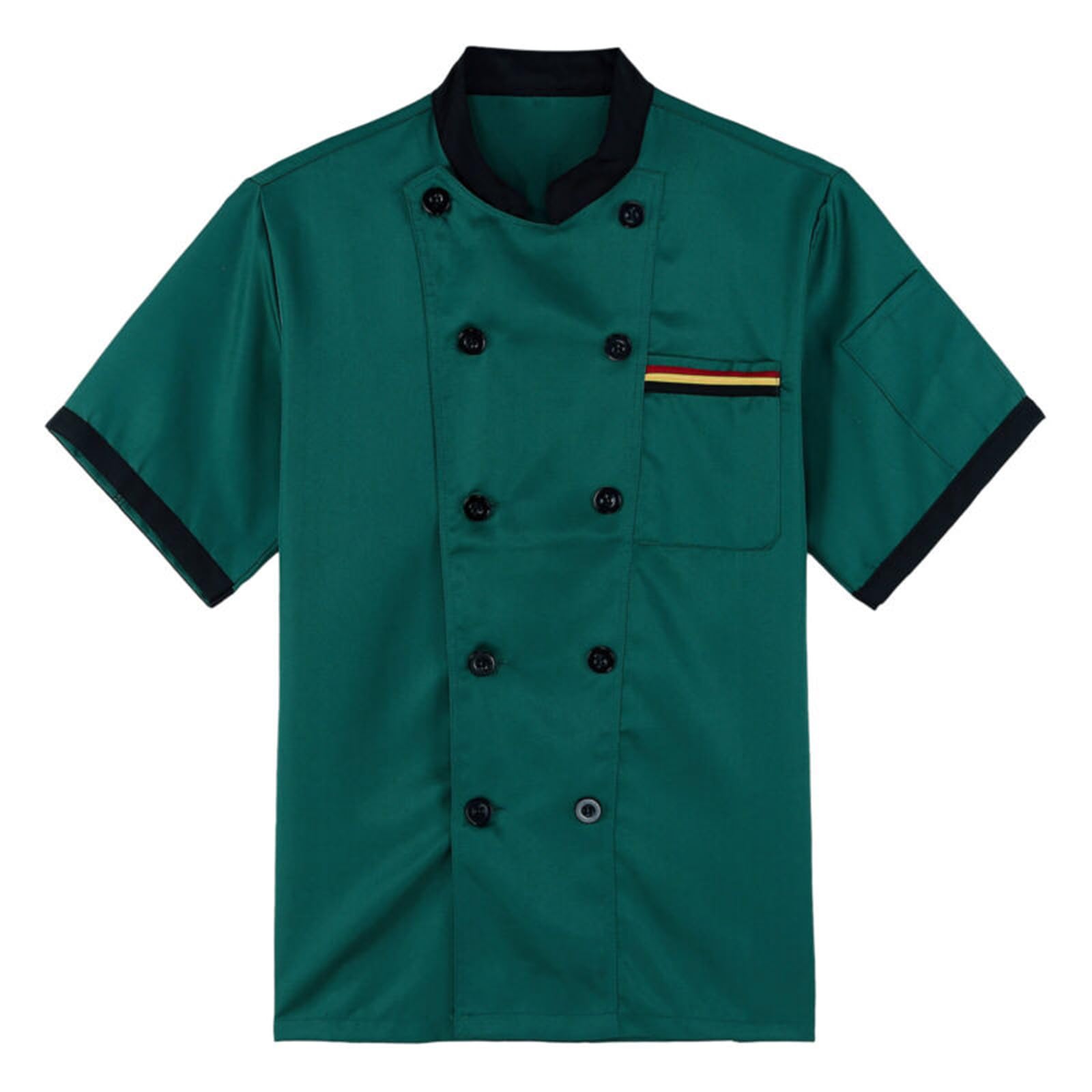 Unisex Chef Coat Short Sleeve,Chef Coat Men/Women Comfortable Button Closure - Kitchen,Restaurant,Hotel Uniform