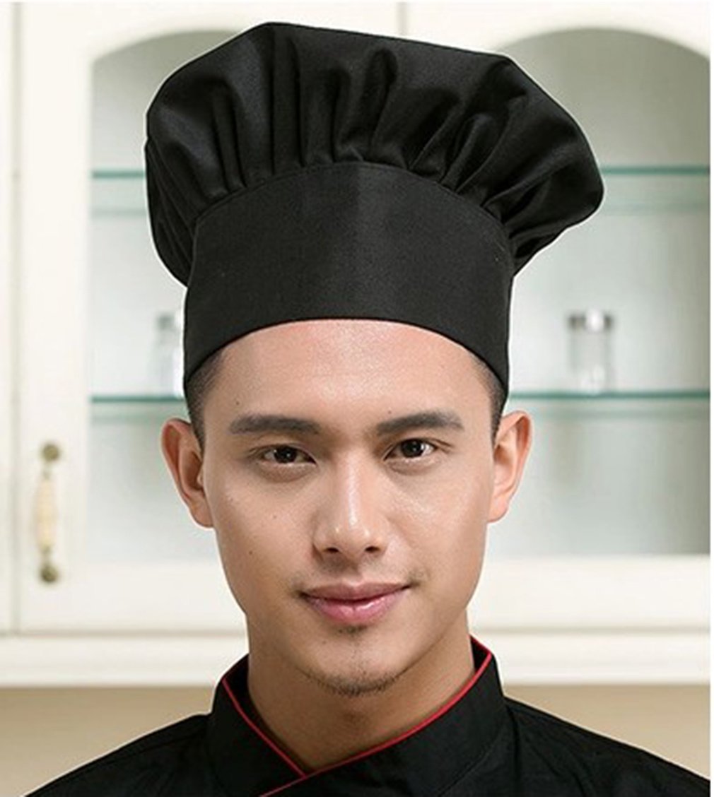 Hyzrz Chef Hat Adult Adjustable Elastic Baker Kitchen Cooking Chef Cap