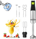 Consciot 4 in 1 Immersion Hand Blender Max 1100W, Corded Stick Emulsifier with Entire Stainless Steel Blender Shaft, Trigger Speed Control, For Blending, Beating, Frothing, Mixing & More, Non-BPA