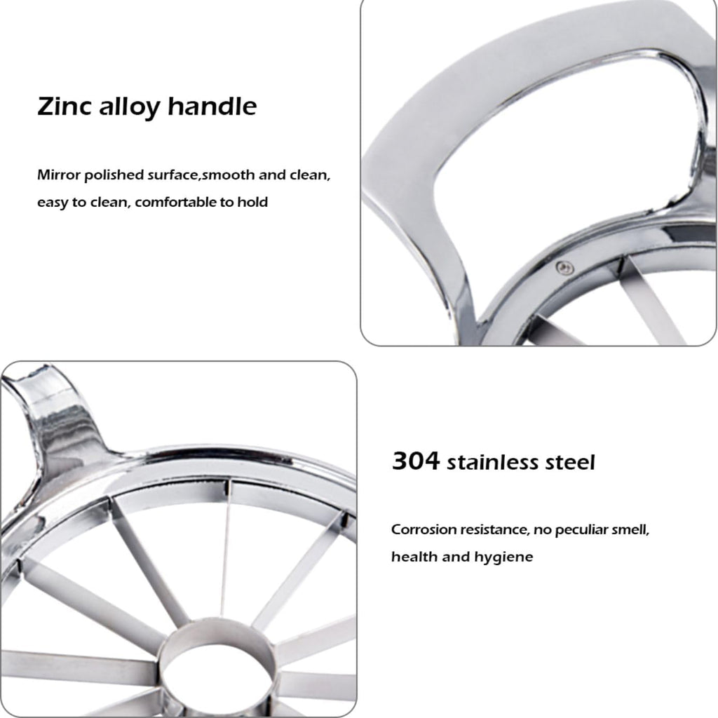 LIIGEMI Apple Slicer,12-Blade Extra Large Apple Corer, Heavy Duty Stainless Steel Apple Cutter and Divider，Easy to Use, Time-Saving.