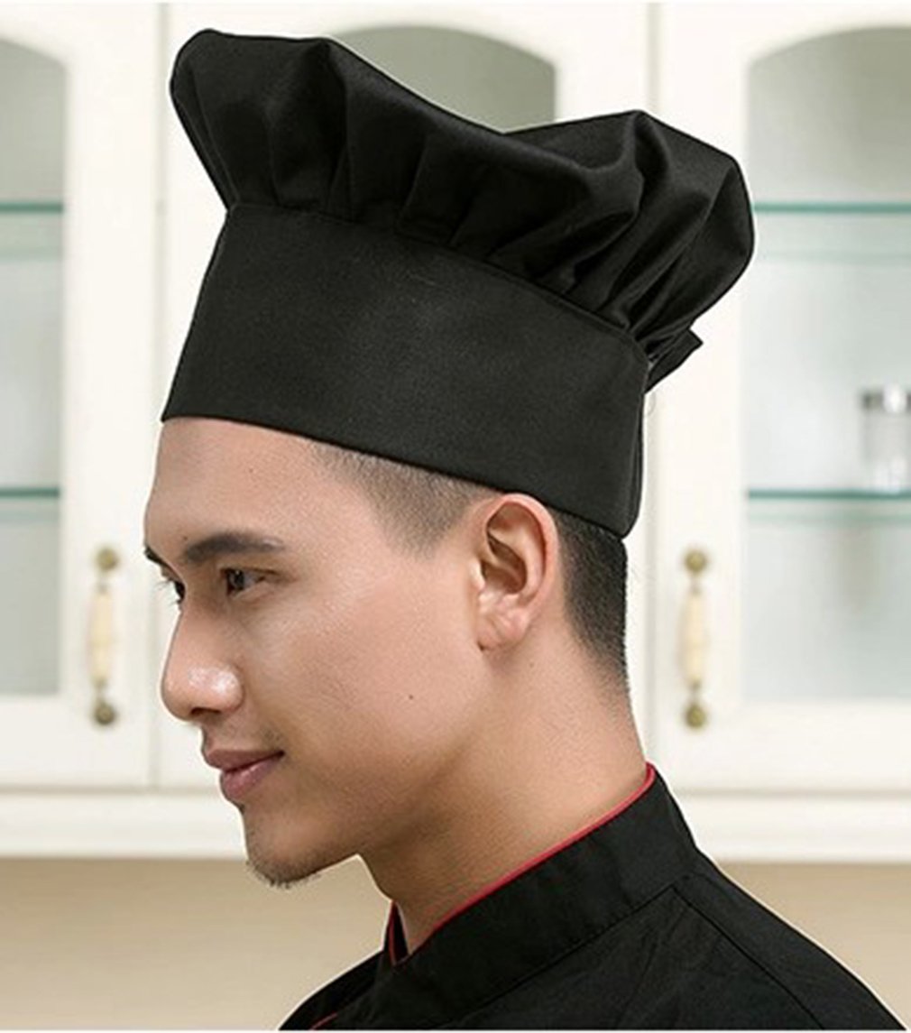Hyzrz Chef Hat Adult Adjustable Elastic Baker Kitchen Cooking Chef Cap