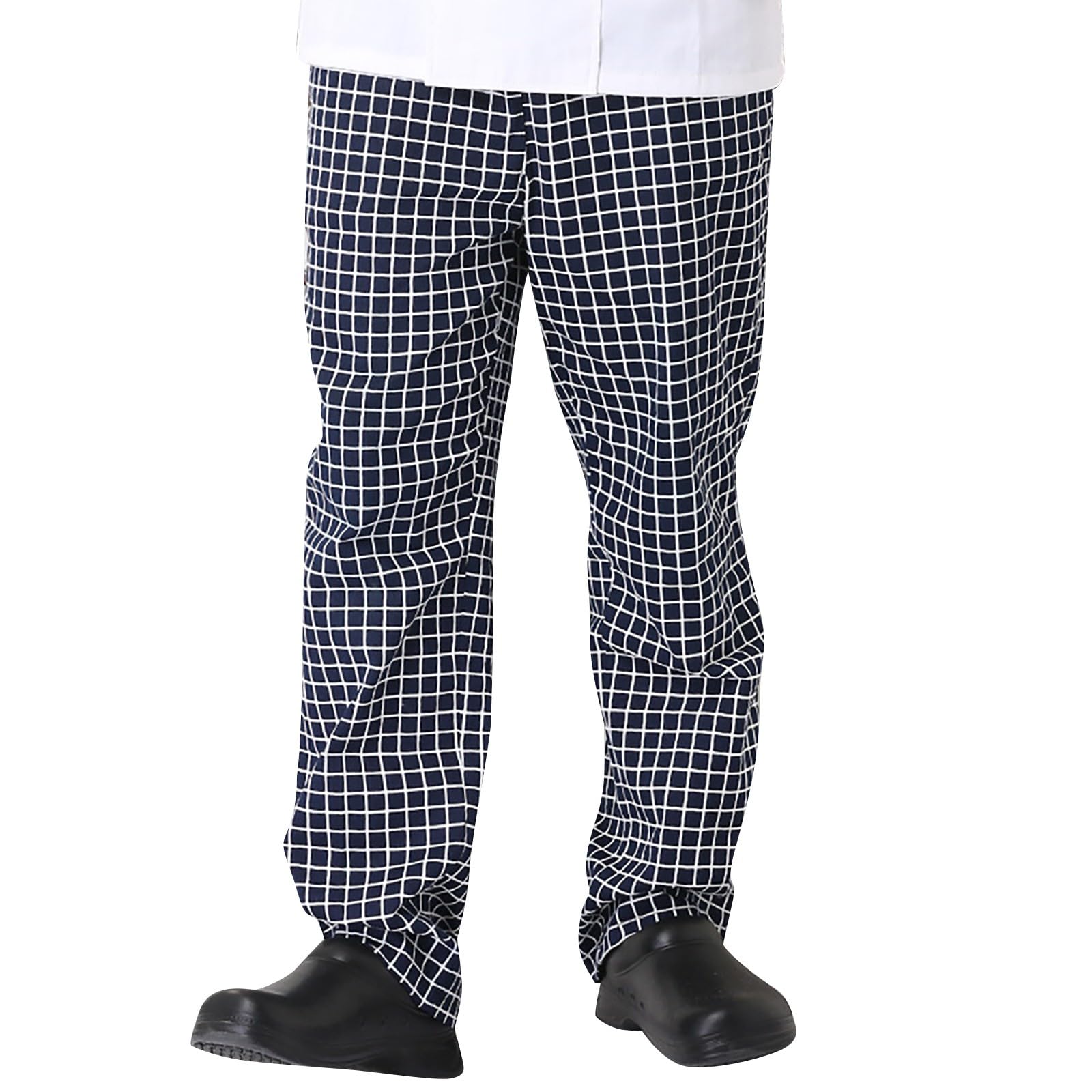 Chef Pants Unisex - Baggy Elastic Waist Cook Bottoms Restaurant Kitchen Service Work Uniform Pantalones de Cocina