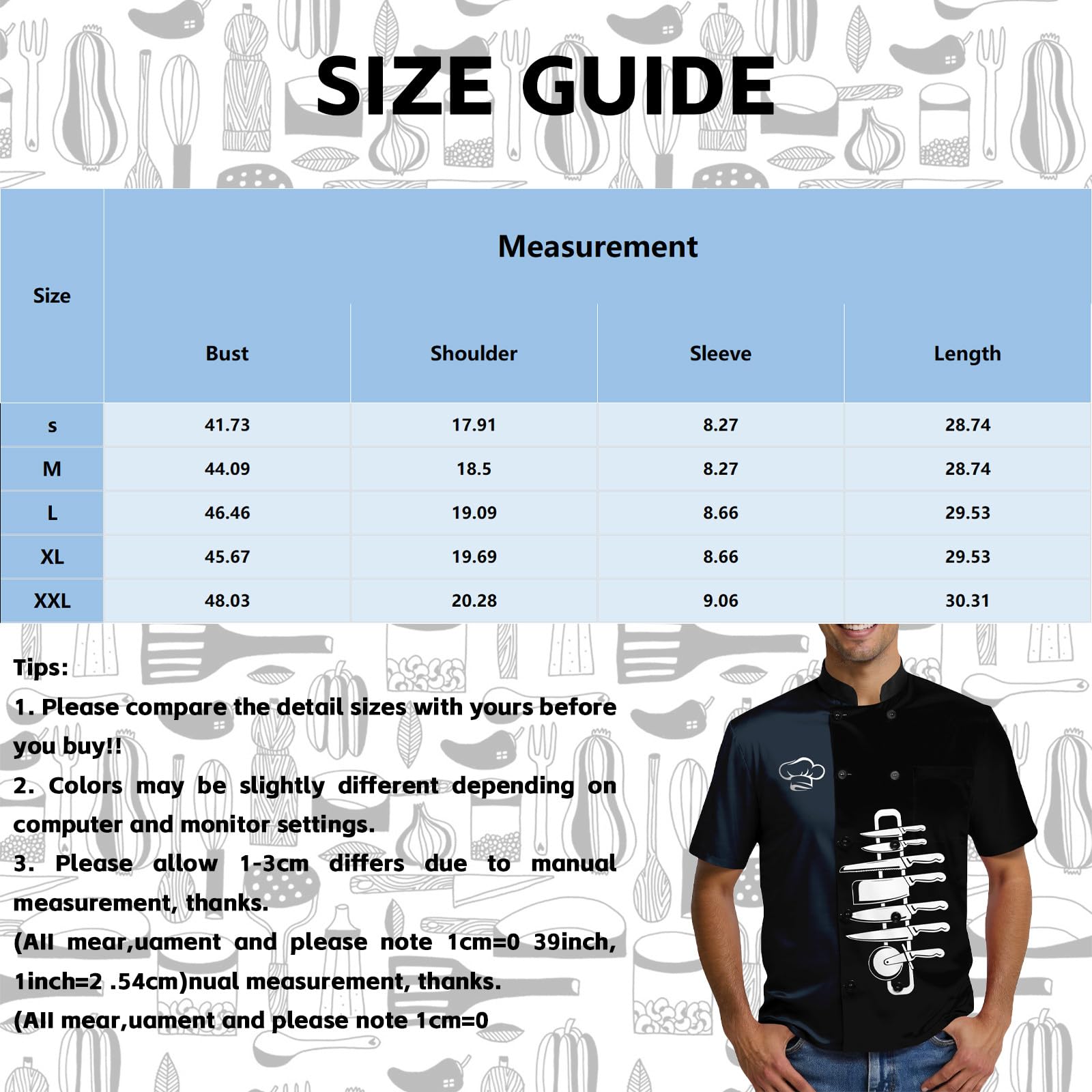 Unisex Chef Work Shirts Jacket Hotel Uniform Comfortable Button Closure Kitchen Restaurant Short Sleeve Breathable Coat