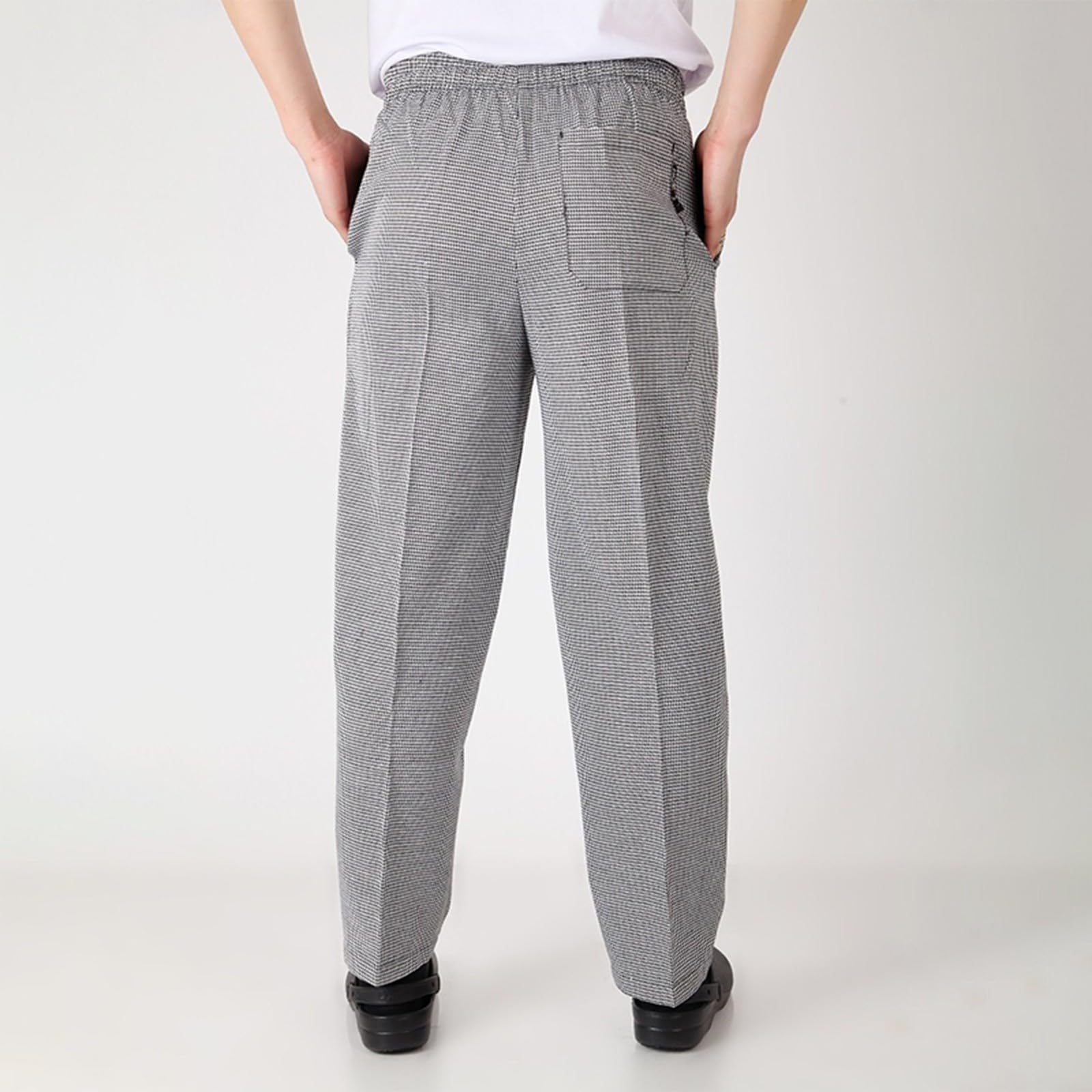 Chef Pants Unisex - Baggy Elastic Waist Cook Bottoms Restaurant Kitchen Service Work Uniform Pantalones de Cocina