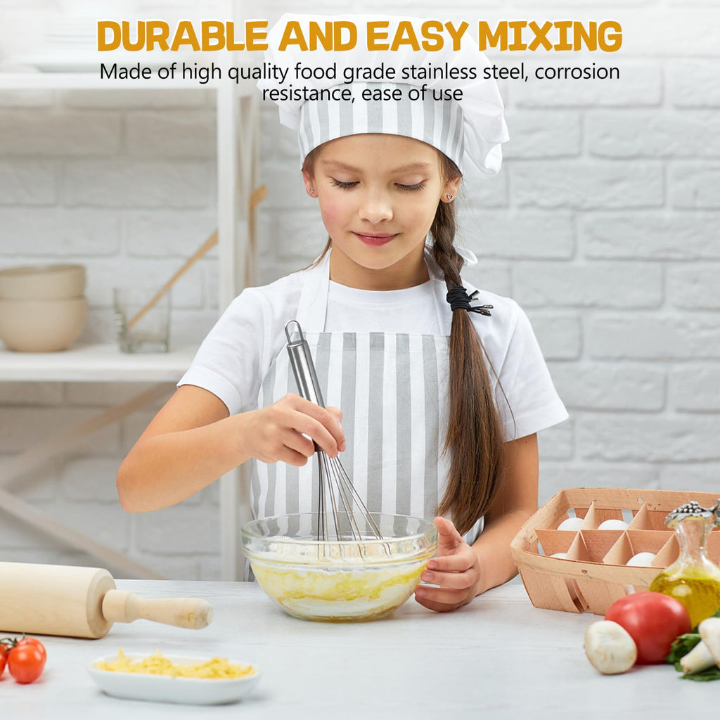 NileHome Stainless Steel Whisk Set 8" 10" 12" Kitchen Whisk Balloon Whisk Kitchen Wisk Wire Whisks for Cooking, Whisking, Blending, Beating, Stirring-3 Pack…
