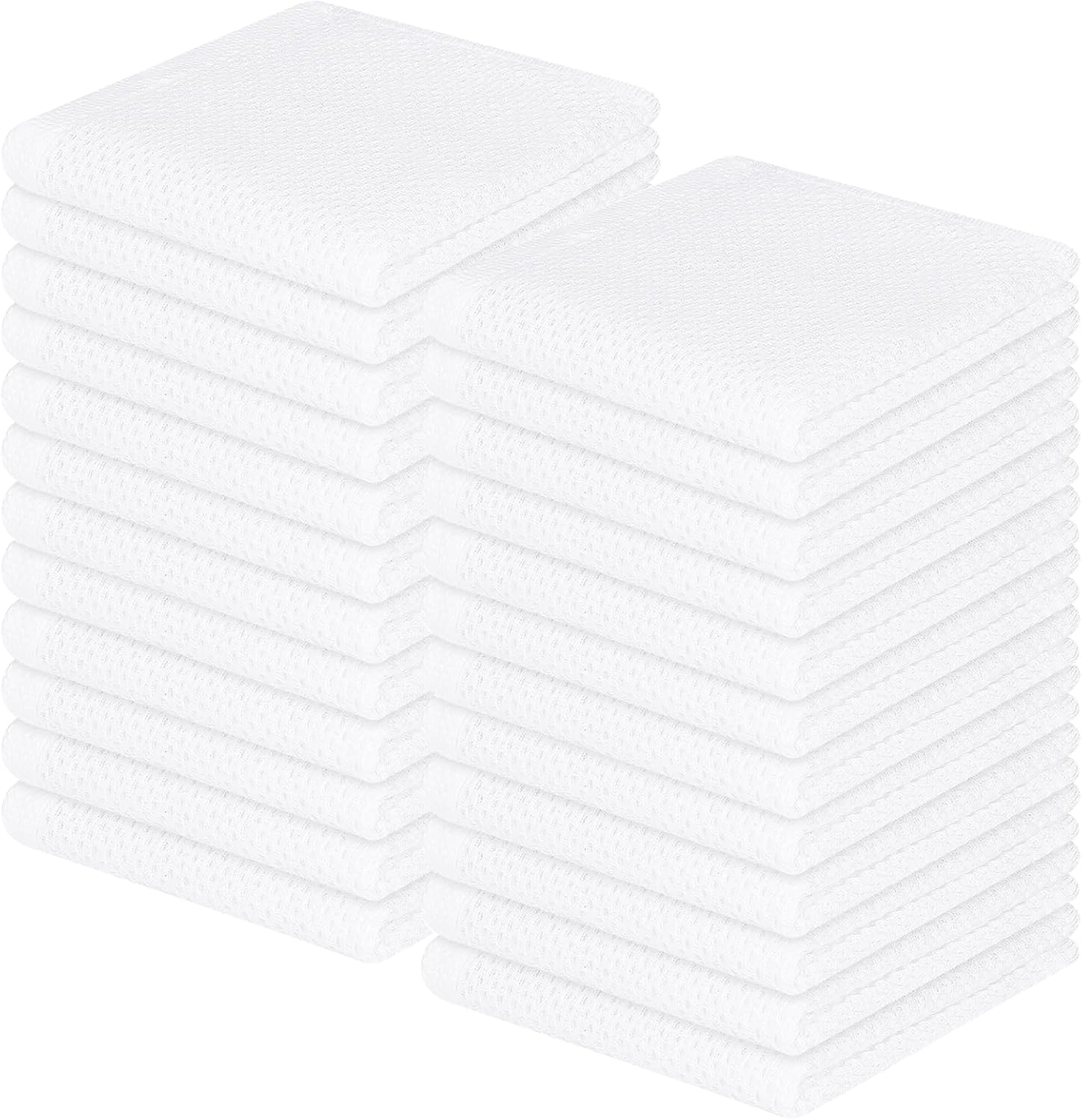 Homaxy 100% Cotton Waffle Weave Kitchen Dish Cloths, Ultra Soft Absorbent Quick Drying Dish Towels, 12 x 12 Inches, 6-Pack, Dark Grey