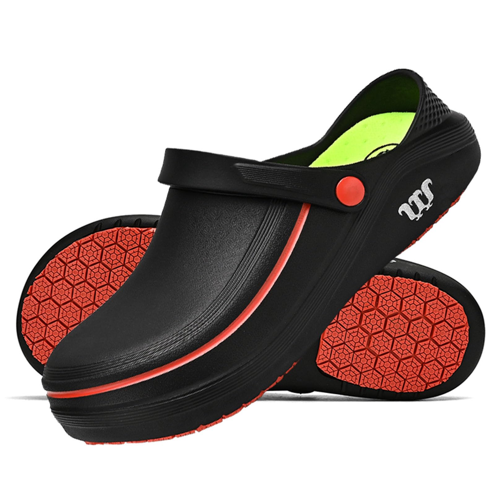 SECHRITE Men's Women's Work Clogs - Unisex Garden Chef Shoes Non Slip Waterproof Nurse Kitchen Food Service Shoes