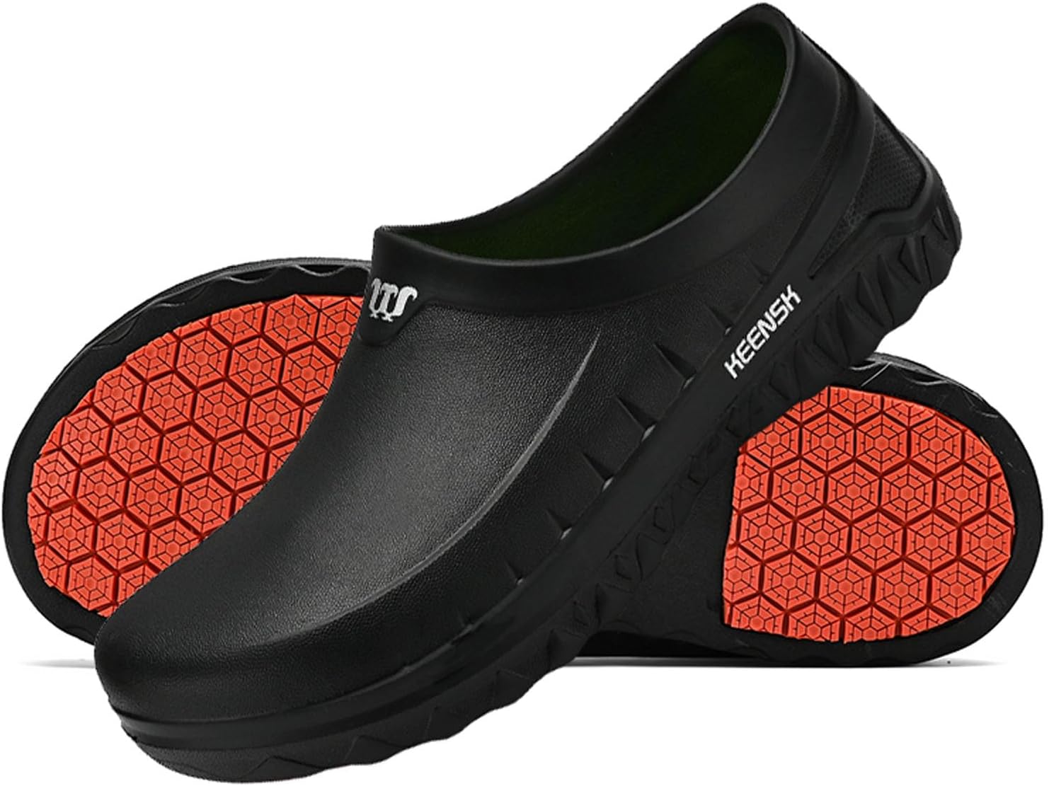 MEIAGDT Women's Men's Work Clogs Kitchen Shoes Non Slip Waterproof Restaurant Garden Nursing Food Service Chef Shoes