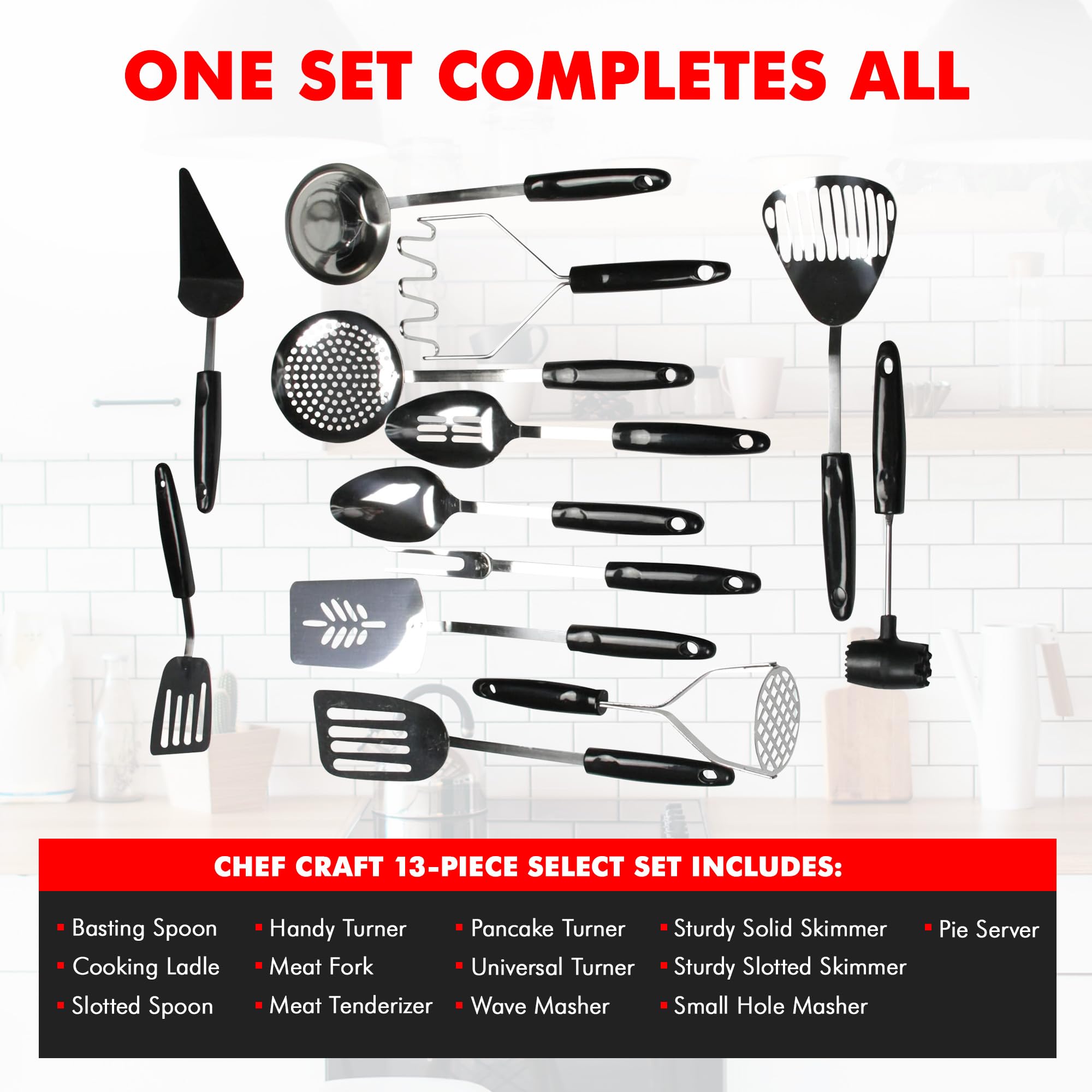 Chef Craft Select Meat Cooking Fork, 13 inch, Stainless Steel