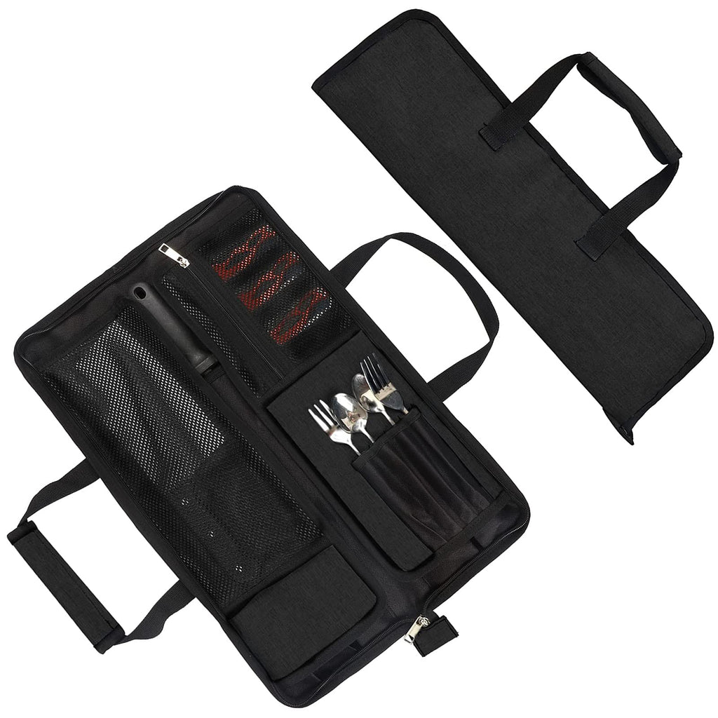 Chef’s Knife Roll Bag, Heavy Duty Oxford Chef Knife Bag, Portable 13 Slots Chef Knife Case, Multi-function Cutlery Knives Pouch Holder Knife Wrap Wallet Tool Roll