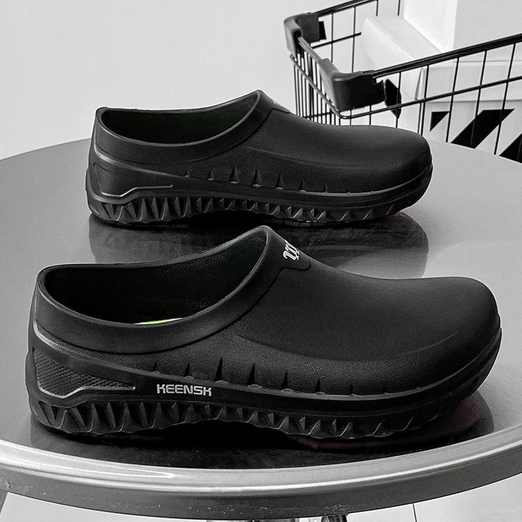 MEIAGDT Women's Men's Work Clogs Kitchen Shoes Non Slip Waterproof Restaurant Garden Nursing Food Service Chef Shoes