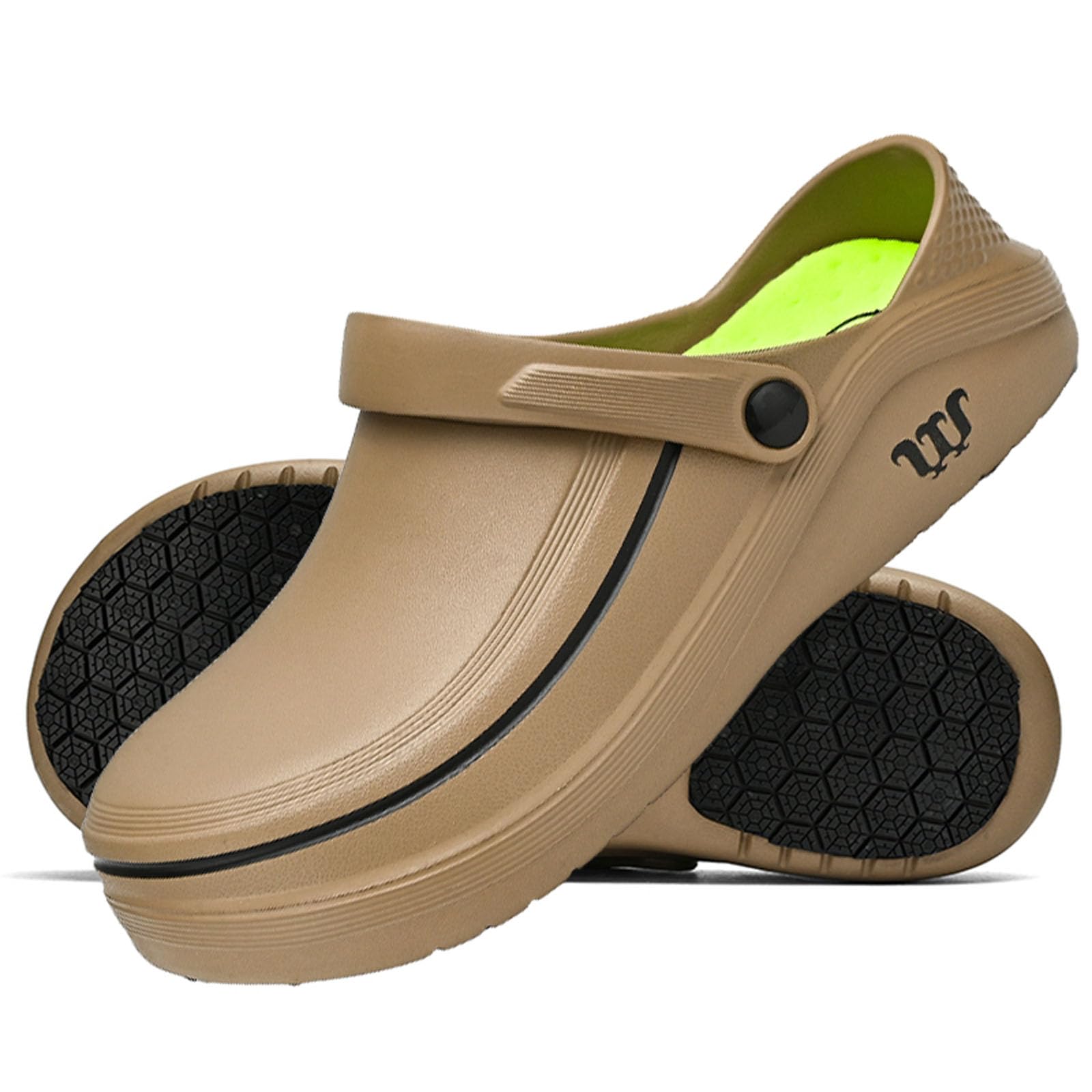 SECHRITE Men's Women's Work Clogs - Unisex Garden Chef Shoes Non Slip Waterproof Nurse Kitchen Food Service Shoes