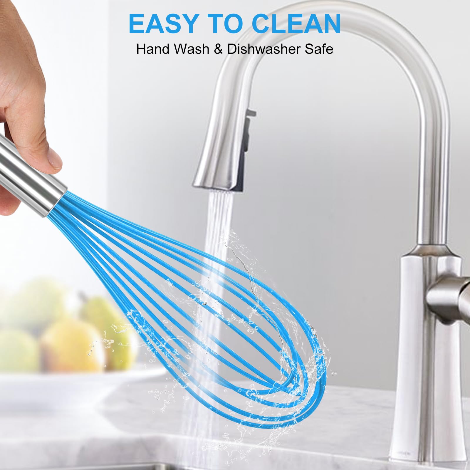 NileHome Stainless Steel Whisk Set 8" 10" 12" Kitchen Whisk Balloon Whisk Kitchen Wisk Wire Whisks for Cooking, Whisking, Blending, Beating, Stirring-3 Pack…