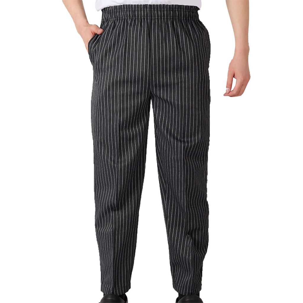 Chef Pants Unisex - Baggy Elastic Waist Cook Bottoms Restaurant Kitchen Service Work Uniform Pantalones de Cocina
