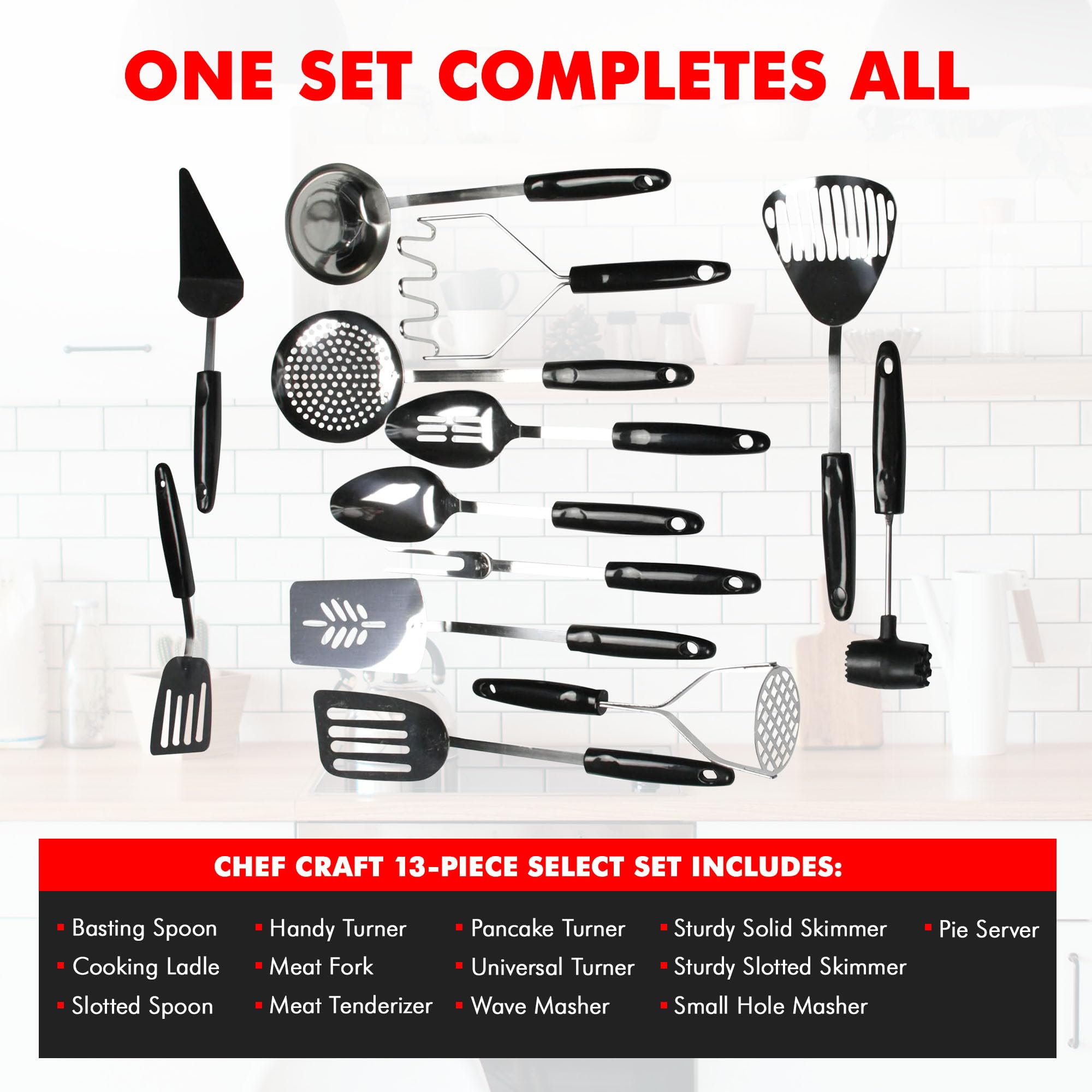 Chef Craft Select Meat Cooking Fork, 13 inch, Stainless Steel