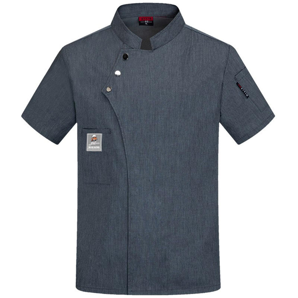 Unisex Chef Coat Short Sleeve,Chef Coat Men/Women Comfortable Button Closure - Kitchen,Restaurant,Hotel Uniform