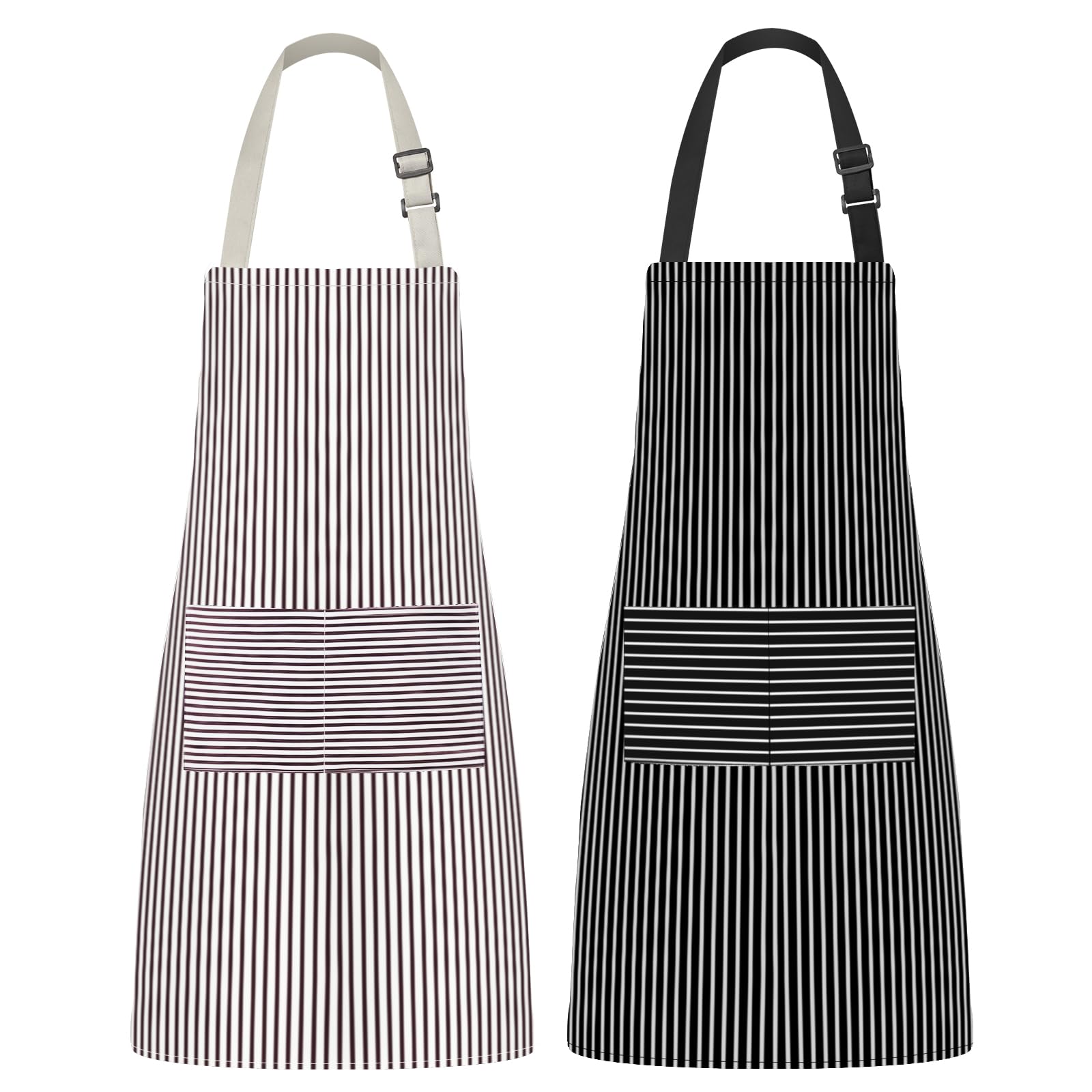 Syntus Adjustable Bib Apron with 2 Pockets Cooking Kitchen Aprons for Women Men Chef