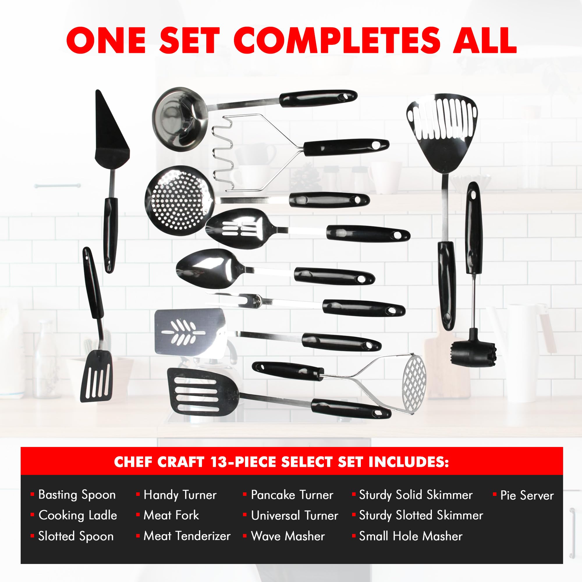 Chef Craft Select Meat Cooking Fork, 13 inch, Stainless Steel