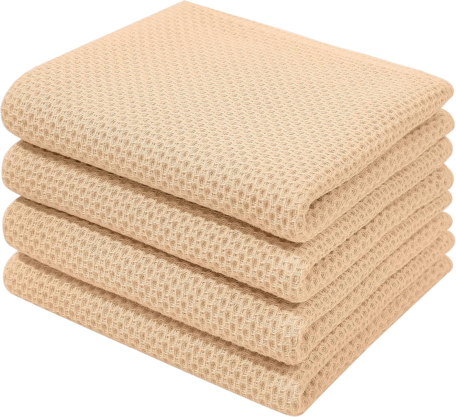 Homaxy 100% Cotton Waffle Weave Kitchen Dish Cloths, Ultra Soft Absorbent Quick Drying Dish Towels, 12 x 12 Inches, 6-Pack, Dark Grey